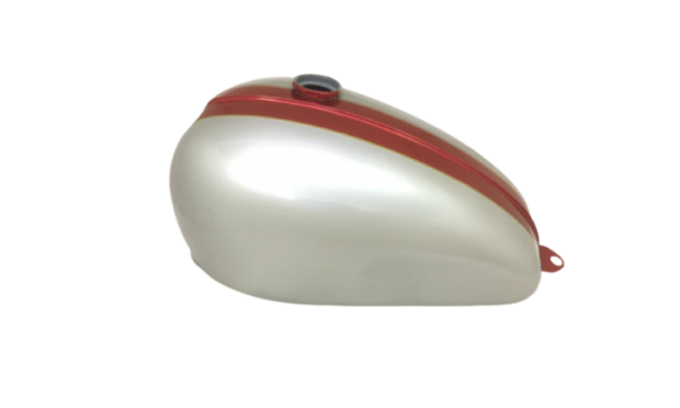 Triumph T120 Bonneville Cherry & Silver Painted Tank |Fit For