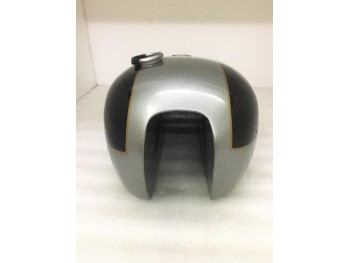 TRIUMPH T140 SILVER & BLACK PAINTED OIF STEEL PETROL TANK+ CAP |Fit For