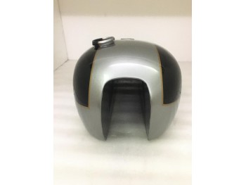 TRIUMPH T140 SILVER & BLACK PAINTED OIF ALUMINUM FUEL PETROL TANK+ CAP |Fit For