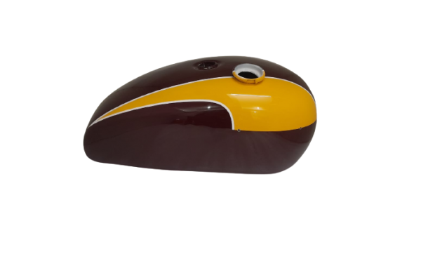 TRIUMPH T140 BROWN & YELLOW PAINTED OIF FUEL TANK - |Fit For