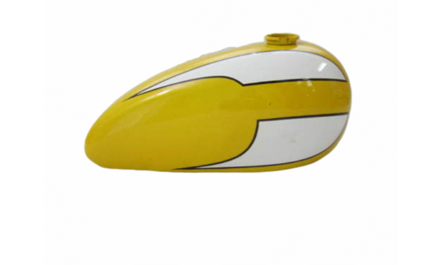 TRIUMPH T140 YELLOW AND WHITE PAINTED PETOL TANK |Fit For