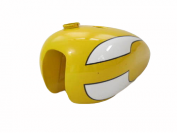 TRIUMPH T140 YELLOW AND WHITE PAINTED PETOL TANK |Fit For