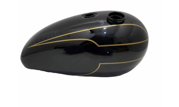 TRIUMPH T140 BLACK PAINTED ALUMINUM PETROL FUEL TANK |Fit For