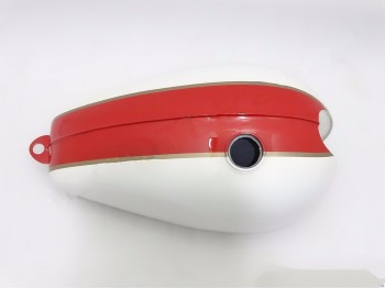 TRIUMPH T120 RED AND WHITE PAINTED GAS FUEL PETROL TANK |Fit For