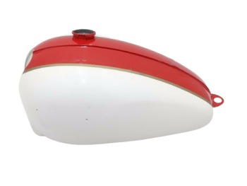 TRIUMPH T120 RED AND WHITE PAINTED GAS FUEL PETROL TANK |Fit For