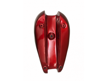 TRIUMPH T140 BLACK & RED PAINTED ALUMINUM FUEL PETROL TANK WITH CHROMED CAP |Fit For