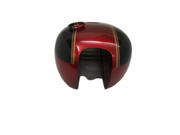   TRIUMPH T140  RED & BLACK PAINTED STEEL FUEL PETROL TANK+BADGES |Fit For