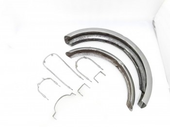 TRIUMPH T140 FRONT & REAR RAW STEEL MUDGUARD SET WITH STAYS & BRACKETS |Fit For