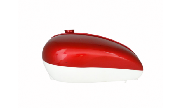 TRIUMPH T120 TR6 DUPLEX FRAME CHERRY & WHITE PAINTED FUEL TANK |Fit For