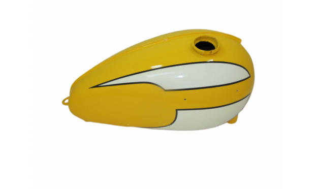 TRIUMPH T120 YELLOW AND WHITE PAINTED PETROL TANK |Fit For