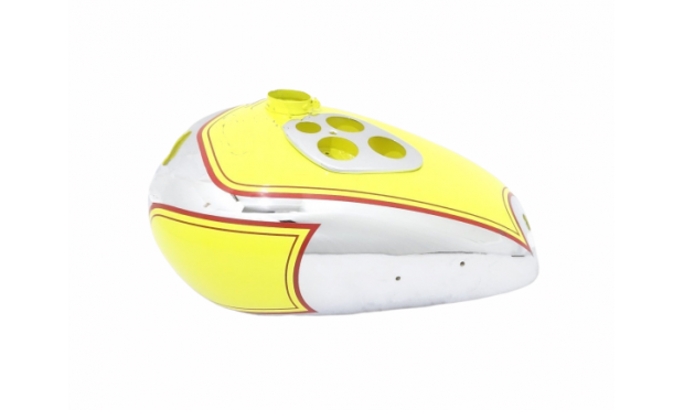 TRIUMPH TIGER T80 YELLOW PAINTED CHROMED PETROL TANK|Fit For