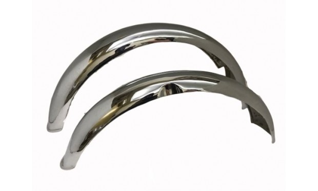 TRIUMPH T140 BONNEVILLE FRONT REAR CHROME MUDGUARD -Fit For