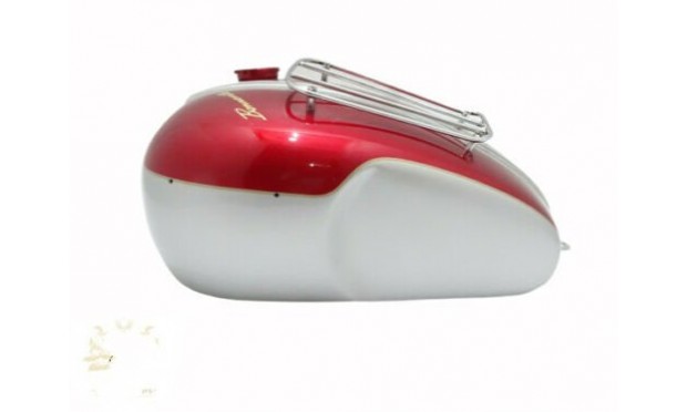 Triumph T120 BONNEVILLE 3.5 Gallon Cherry & Silver Painted Petrol Tank |Fit For