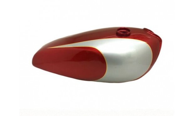 Triumph T160 Cherry & Silver Painted Aluminum Petrol tank |Fit For