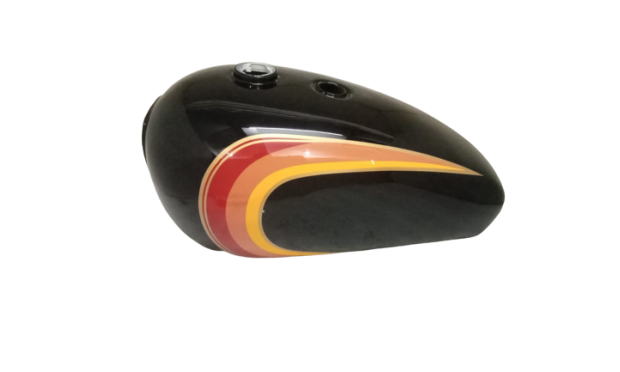 Triumph T140 Black Paint Multi Colour Fuel Tank British Bonneville |Fit For