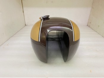   TRIUMPH T140 BROWN & GOLDEN PAINTED OIF FUEL TANK + BADGES|Fit For