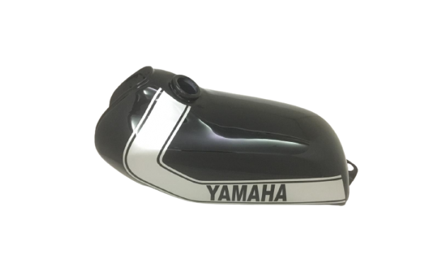 YAMAHA 250 DT Enduro,Black & Silver  Painted Tank 1975 to 1977 |Fit For