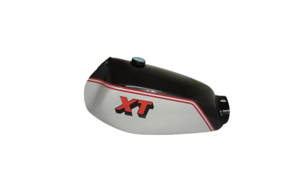 Yamaha Xt 250 3Y3 4Y1 Black & Silver Painted Petrol Tank 1980-1990|Fit For)