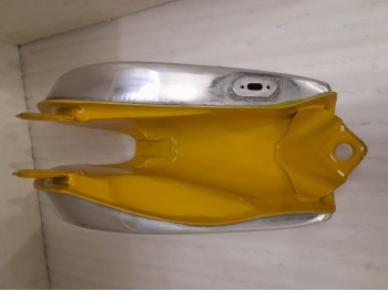 Yamaha TT Yellow & Chrome Painted Petrol Tank (Steel) ,1978|Fit For