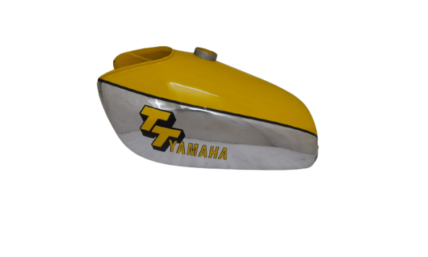 Yamaha TT Yellow & Chrome Painted Petrol Tank (Steel) ,1978|Fit For
