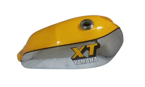 FIT FOR YAMAHA XT TT 500 YELLOW & CHROME STEEL PETROL TANK 1U6,1980 MODEL