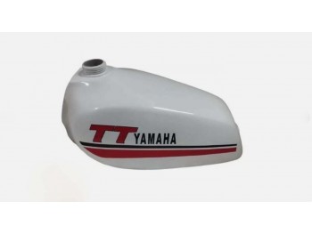 Fit For Yamaha TT250 1980-83 White Steel Petrol Fuel Tank