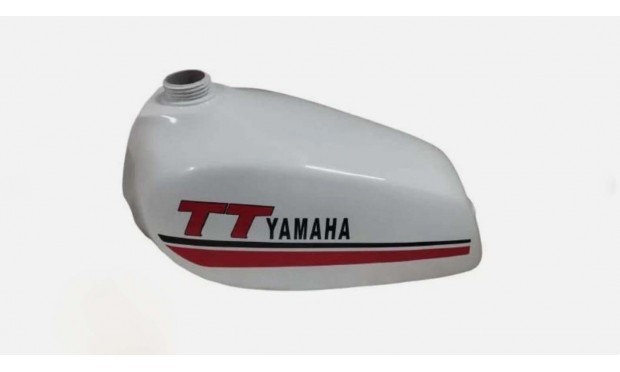 Fit For Yamaha TT250 1980-83 White Steel Petrol Fuel Tank