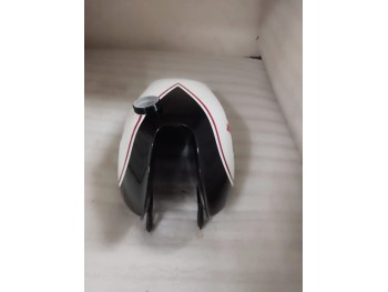FIT FOR YAMAHA XT 500 TT 500 STEEL BLACK & WHITE PAINTED PETROL TANK 1980+ CAP