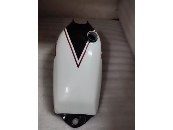 FIT FOR YAMAHA XT 500 TT 500 STEEL BLACK & WHITE PAINTED PETROL TANK 1980+ CAP