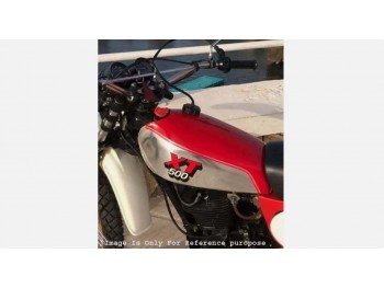 Fit for Yamaha XT TT 500 Chrome & Red Painted Tank (Steel) 1U6, 1980 Model