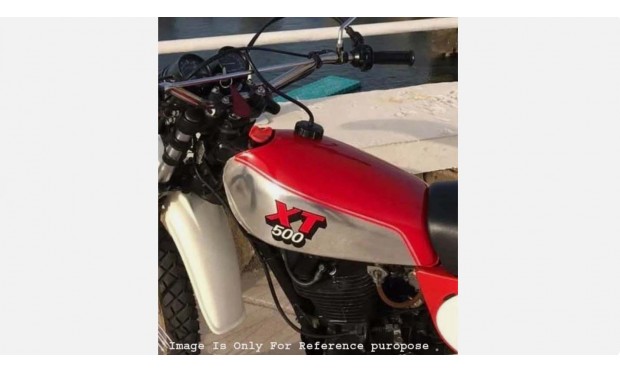 Fit for Yamaha XT TT 500 Chrome & Red Painted Tank (Steel) 1U6, 1980 Model