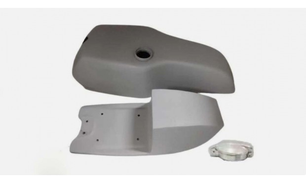 FIT For Yamaha TZ RD250 RD350 TD Cafe Racer Petrol Raw Tank & Seat Hood + CAP