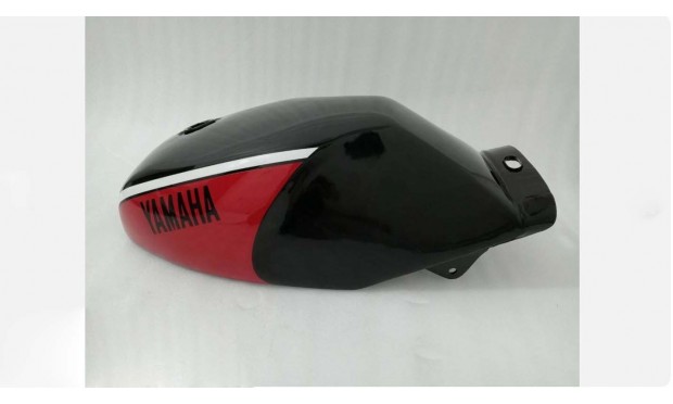Fit For Yamaha Rz350 31k YPVS Red And Black Painted Steel Petrol Tank