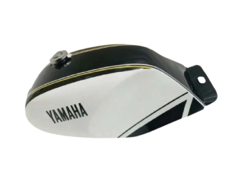 Fit For Yamaha Rz350 31k YPVS Black And White Painted Steel Petrol Tank