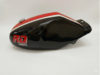 Fit For Yamaha RZ350 31K YPVS Black & Red Steel Petrol Tank RD TD LC + Cap & Tap