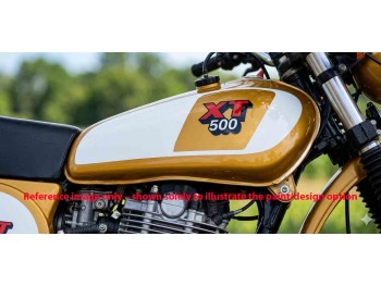 Fit For Yamaha XT TT 500 Gold &White Steel Gas Petrol Fuel Tank + CAP 1977 Model