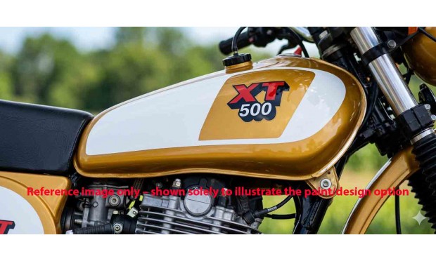 Fit For Yamaha XT TT 500 Gold &White Steel Gas Petrol Fuel Tank + CAP 1977 Model