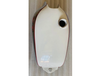 Fit For YAMAHA XT TT 500 WHITE PAINTED CHROME FUEL PETROL TANK STEEL 1N5, 1977)