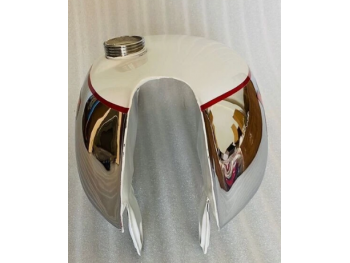 Fit For YAMAHA XT TT 500 WHITE PAINTED CHROME FUEL PETROL TANK STEEL 1N5, 1977)