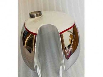 Fit For YAMAHA XT TT 500 WHITE PAINTED CHROME FUEL PETROL TANK STEEL 1N5, 1977)