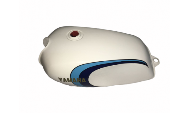 YAMAHA RD350LC WHITE PAINTED FUEL TANK 1980-81 (Rep) WITH CAP & Key |Fit For