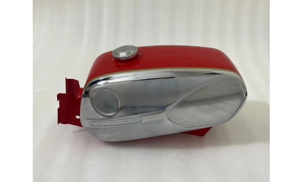 Fit For Zündapp Ks 50 Super Sport Type 517-20 Chrome & Red Painted Tank 1971