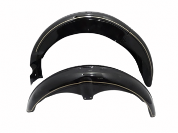 AJS FRONT AND REAR BLACK PAINTED FENDER SET (PRE-DRILLED) |Fit For