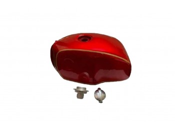 FIT FOR BMW R100 RT RS R90 R80 R75 RED PAINTED STEEL PETROL TANK CAP & ADAPTOR