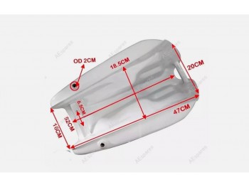 FIT FOR BMW R756 R906L R606 Steel Fuel Petrol Tank +WHITE & BLACK STRIPE