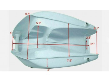 Fit For BMW R906L R606 R756 LARGE CURRY Alloy Aluminium Petrol Tank + Cap 