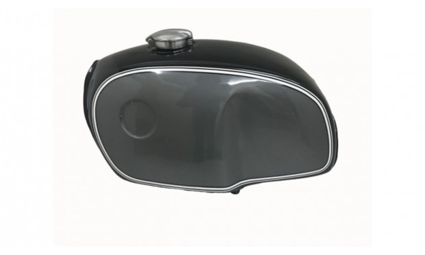 FIT FOR  BMW R100 RT RS R90 R80 R75 BLACK & SILVER PAINTED STEEL PETROL TANK