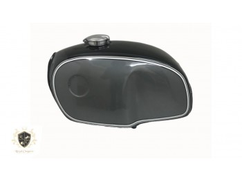 FIT FOR  BMW R100 RT RS R90 R80 R75 BLACK & SILVER PAINTED STEEL PETROL TANK