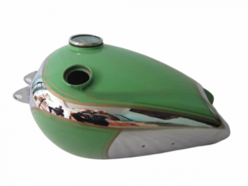 BSA B31 Green Painted Chrome Petrol Tank + Replica Smith Speedo|Fit For