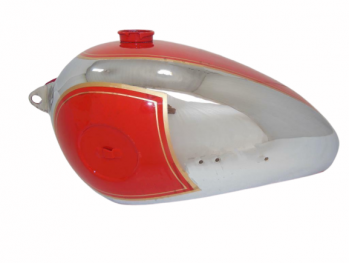 BSA B31 B33 Plunger Model Red Painted Chrome Petrol Fuel Tank |Fit For
